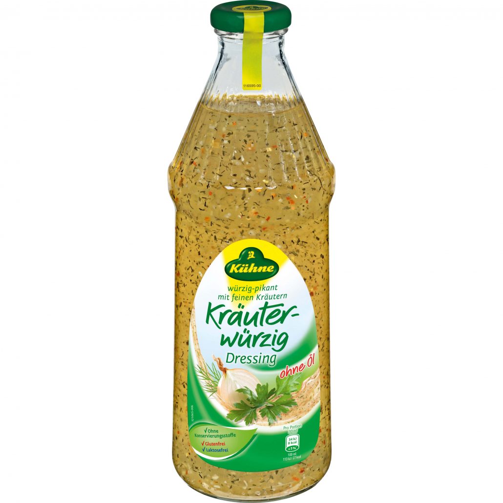 Kühne Kräuterwürzig Dressing (Salatfix) 1 Ltr. Flasche – Hans Wagner ...