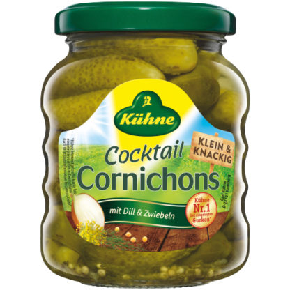 Kühne Cocktail Cornichons 212 ml je Glas