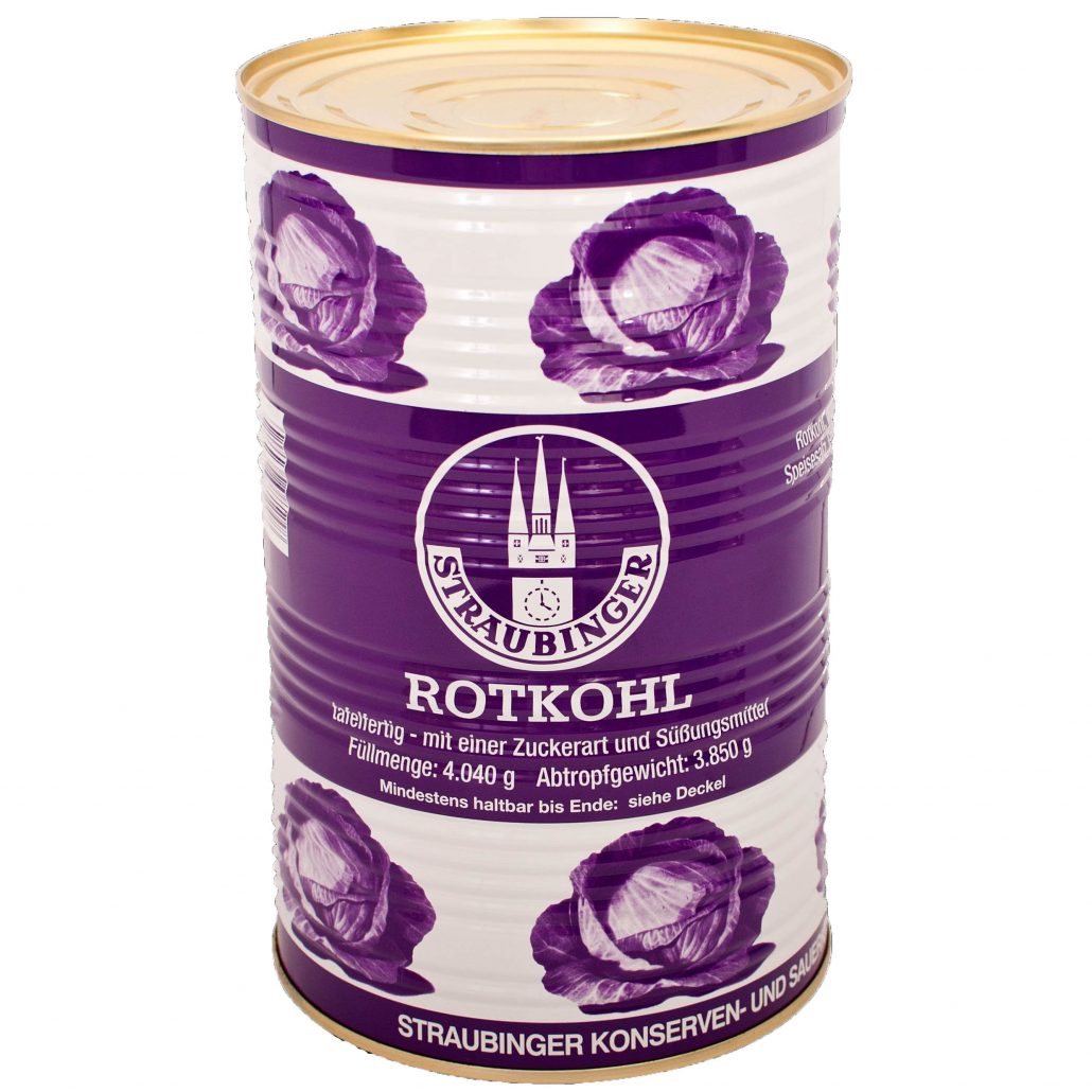 Straubinger Rotkohl 5/1 Dose 4250 ml je Dose – Hans Wagner Bestellplattform