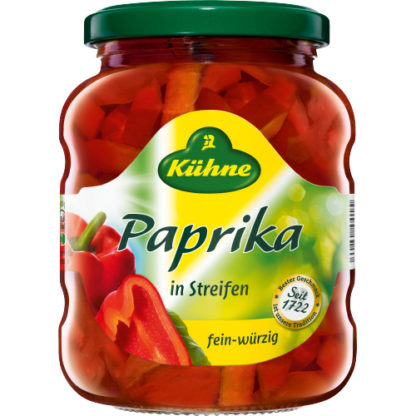 Kühne Paprika in Streifen 370 ml je Glas