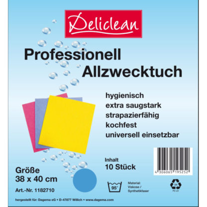 Allzwecktuch 38x40 cm blau 10 Stück per Pack