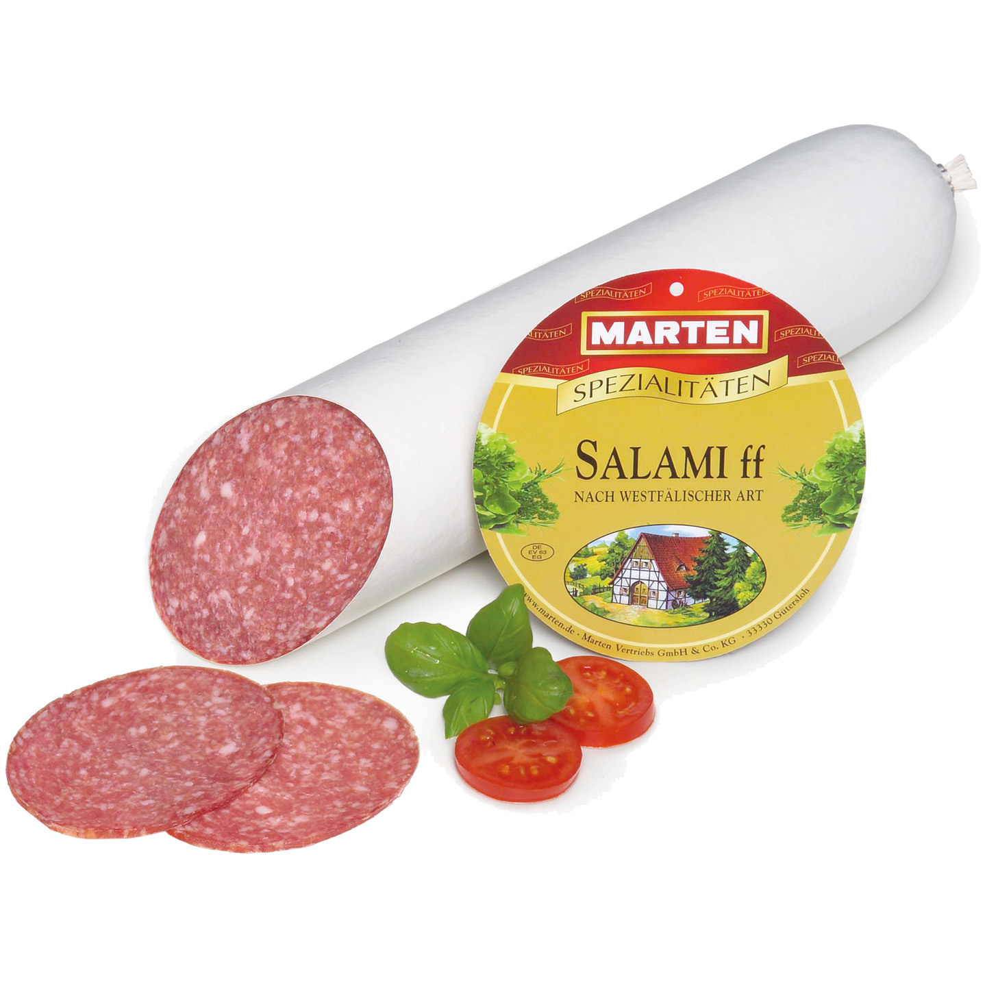 Marten Salami Ia weiß Auslese ca. 1kg 10 Stück im Karton – Hans