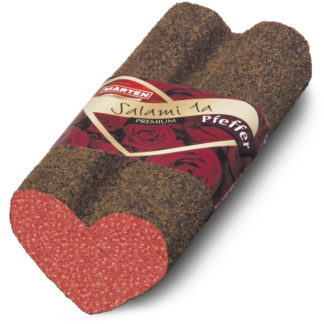 Marten Salami Ia in Herzform im Pfeffermantel ca. 1,5kg, mit Buchenholz geräuchert