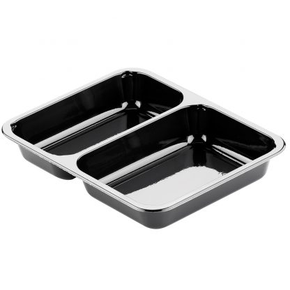 Duni Menüschale schwarz, 2-teilig  225 x 175 x 35 mm, 250 Stück/Karton