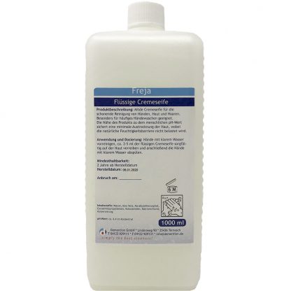 Freja - milde Handseife E1, 1 Ltr. Flasche -Wagner-