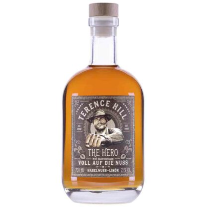 Terence Hill Haselnusslikör "Voll auf die Nuss" 21% Vol. 0,7 Ltr. Flasche