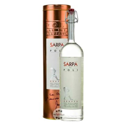 Sarpa di Poli Grappa 0,70 Liter-Flasche, vol. 40% in Geschenktube