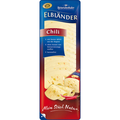 Heinrichsthaler Elbländer Chili in Scheiben 500g Pack 45% Fett i. Tr.