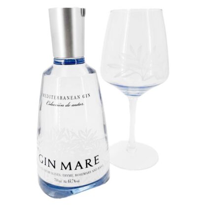 Gin Mare Set mit 1 Glas Mediterranean Gin 0,7 Ltr. 42,7% Vol.