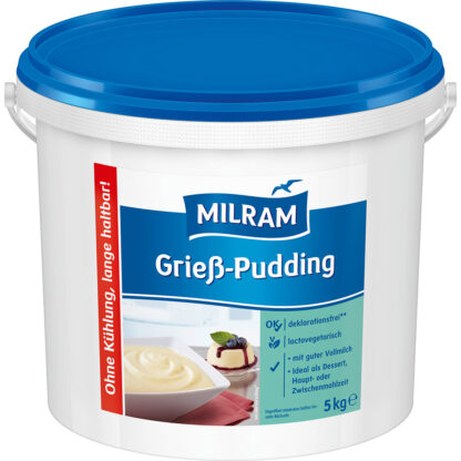 Milram Grieß-Pudding 5kg Eimer, 4% Fett i. Tr.
