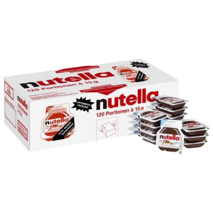 Nutella Nuß Nougat Portionen 120 x 15g Stücke im Karton