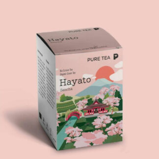 PURE TEA "Hayato Sencha" Bio Grüner Tee 15 x 3g im Kissenbeutel Einzeln Kuvertiert