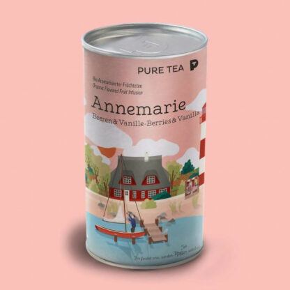 PURE TEA Annemarie Beeren & Vanille Bio Früchtetee 150g in der Teedose - Loser Tee