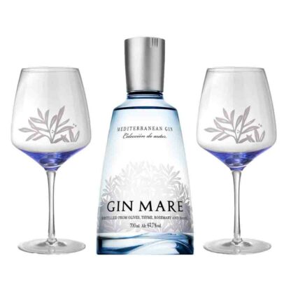 Gin Mare Set mit 2 Gläsern  0,7 Ltr. 42,7% Vol.