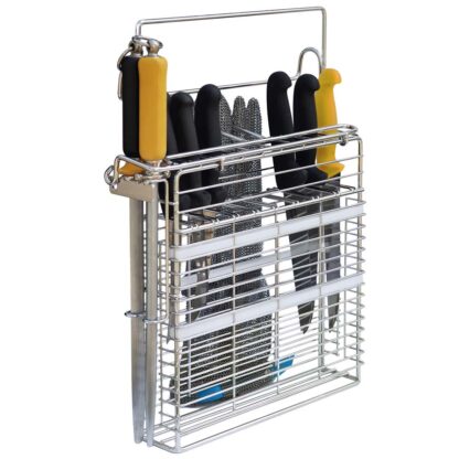 Hygiene Messerbox Edelstahl für bis zu 10 Messer und 2 Wetzstähle