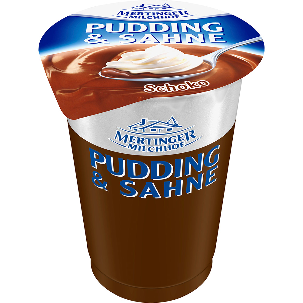 Schokopudding mit Sahne 24x125g Becher, Mertinger