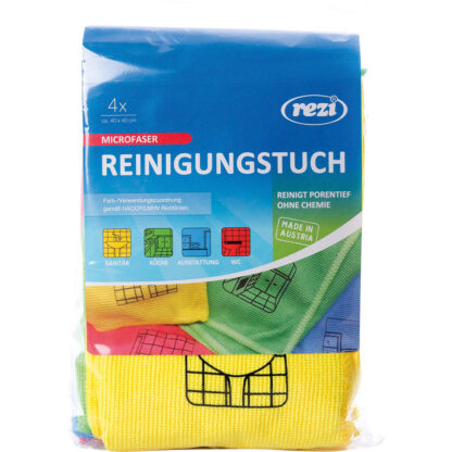 MF Reinigungstuch  Tuch Noppy 38x38cm,Rezi  mit Piktogramm, blau, rot, grün, gelb,4er Pack