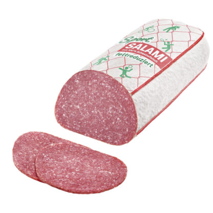 Reinert Sportsalami Rein Schwein (Leinendarm) ca. 3,5kg, ca. 23% Fett, mit Buchenholz geräuchert