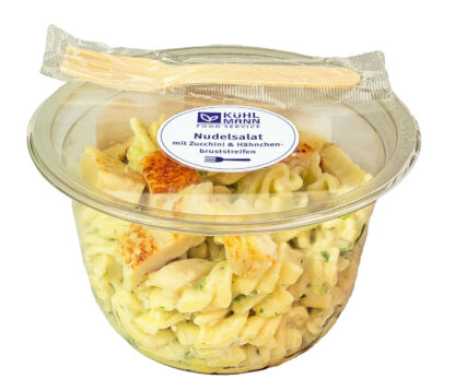 Kühlmann Nudelsalat mit Zucchini und gebratenen Hähnchenbruststreifen 230g ToGo Becher inkl. Gabel