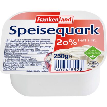 Frankenland Speisequark 20% 12 x 250g Becher/Karton