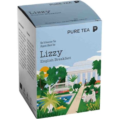 PURE TEA "Lizzy English Breakfa" Bio Schwarzer Tee 15 x 3g im Kissenbeutel Einzeln Kuvertiert