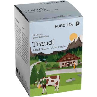 PURE TEA "Traudl Almkräuter" Bio Kräutertee 15 x 2,5g im Kissenbeutel Einzeln Kuvertiert