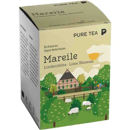 PURE TEA "Mareile Lindenblüte" Bio Kräutertee 15 x 1,5g im Kissenbeutel Einzeln Kuvertiert