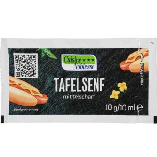 Cuisine Noblesse Senf mittelscharf  200 x 10g Beutel im Karton