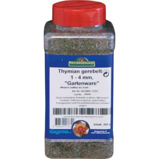 Thymian gerebelt "Gartenware"  200g  1-4mm, Gewürzsteuer 1000ml