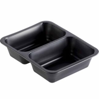 Duni Schale Caterline schwarz, 2-teilig matt 227x178x50mm, Vol. 645/540ml, 216 Stück/Karton