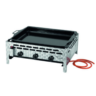 Wurstbräter Tischmodell CNS, mit Pfanne mit Schlauch 640x520x290 mm,