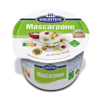Goldsteig Mascarpone o. Gentechnik 500g Becher 83% Fett i .Tr.