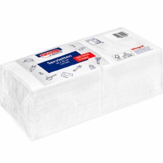 Kitchen Basics Servietten Zelltuch 33x33cm 3lagig 1/4Falz weiß, 250Stk/Pac #201698