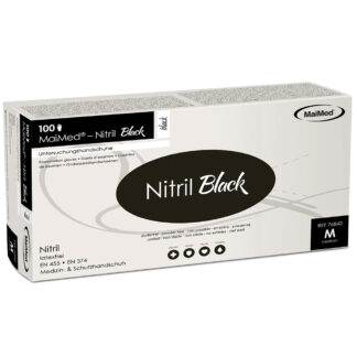 Einweghandschuhe Nitril puderfrei black Gr. M, 100er Box