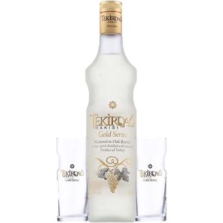 Raki Tekirdag Gold + Glasses 0,7Ltr. 45%Vol.