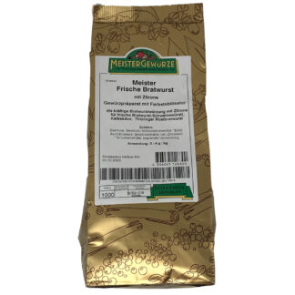 Meister frische Bratwurst mit Zitrone 1kg Beutel